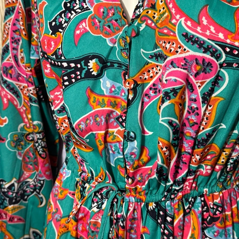 Boemo Multicolor Paisley Maxi Dress (L) 🌈 - Picture 4 of 7